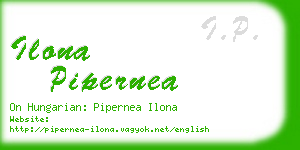 ilona pipernea business card